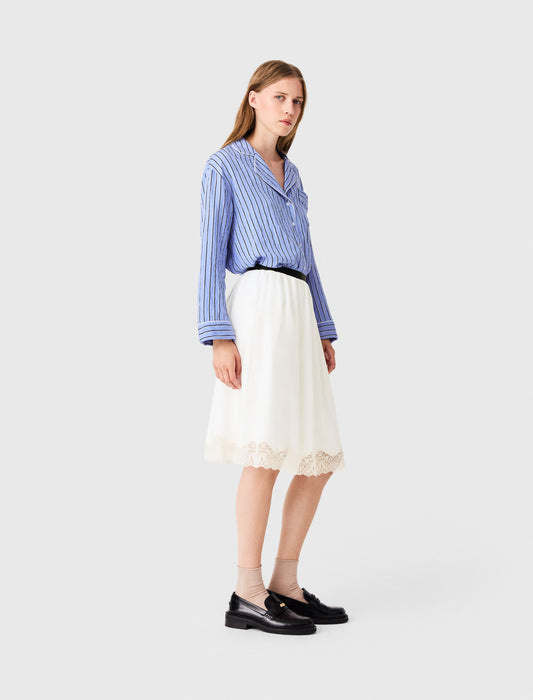 Tailored shorts with lurex White