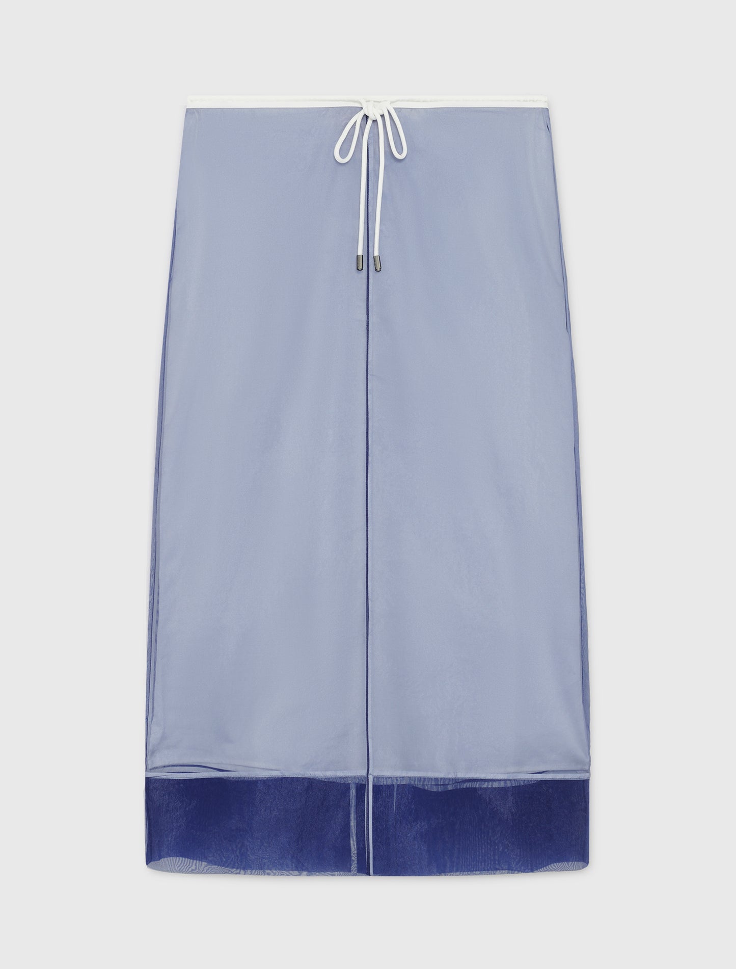 Cotton and removable organza skirt Blue