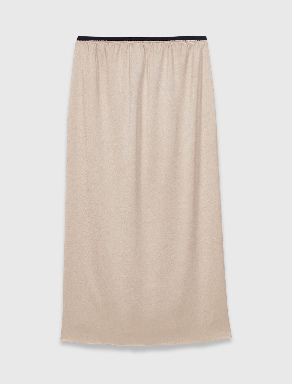 Satin pencil skirt Beige