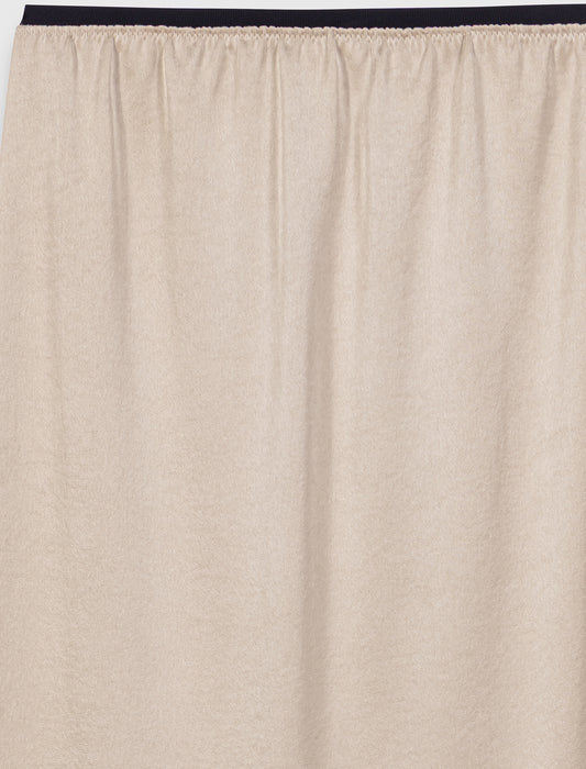 Satin pencil skirt Beige