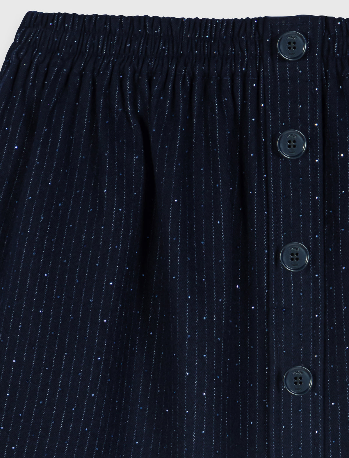 Short tailored rhinestone skirt Navy