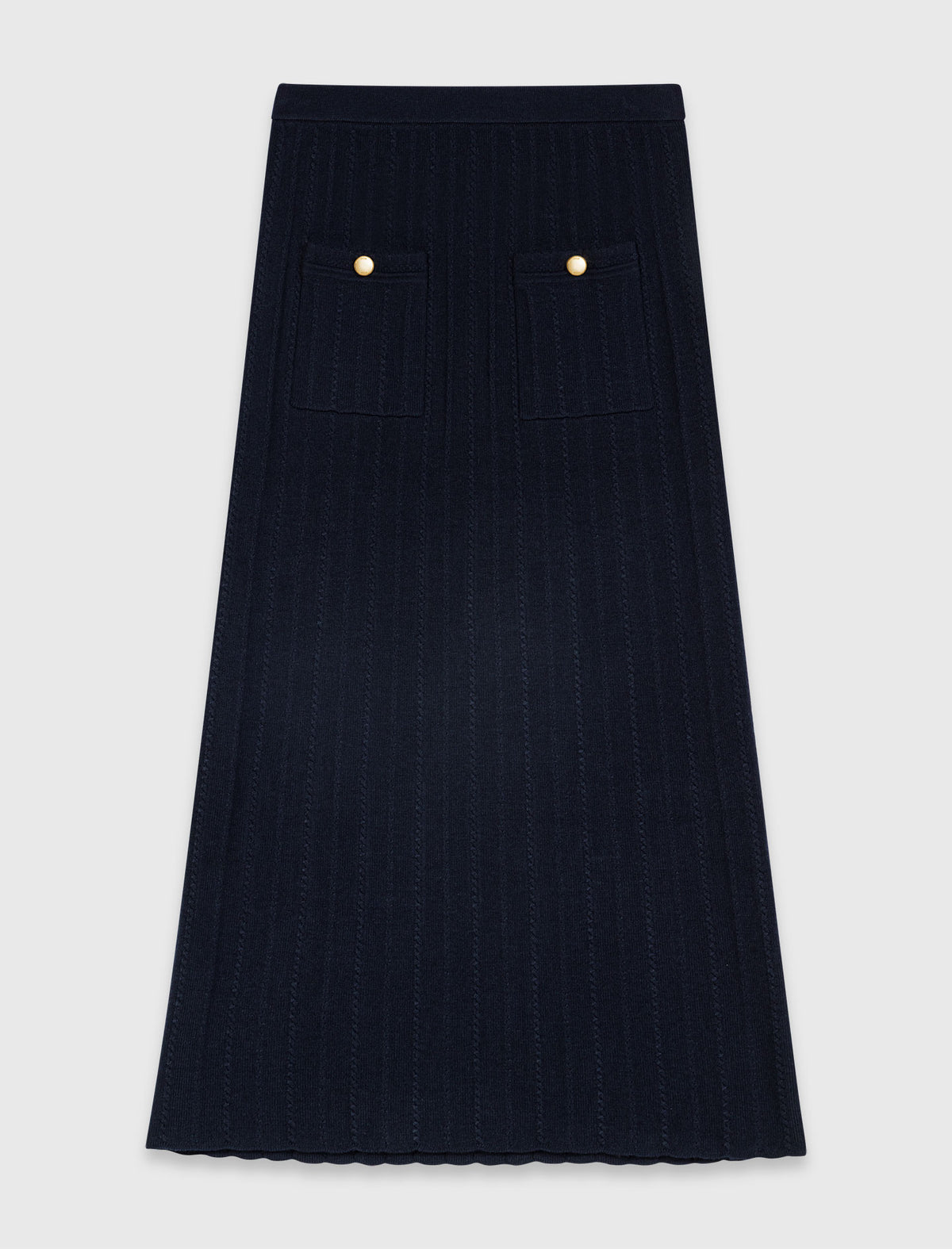Knit pencil skirt with pockets Navy