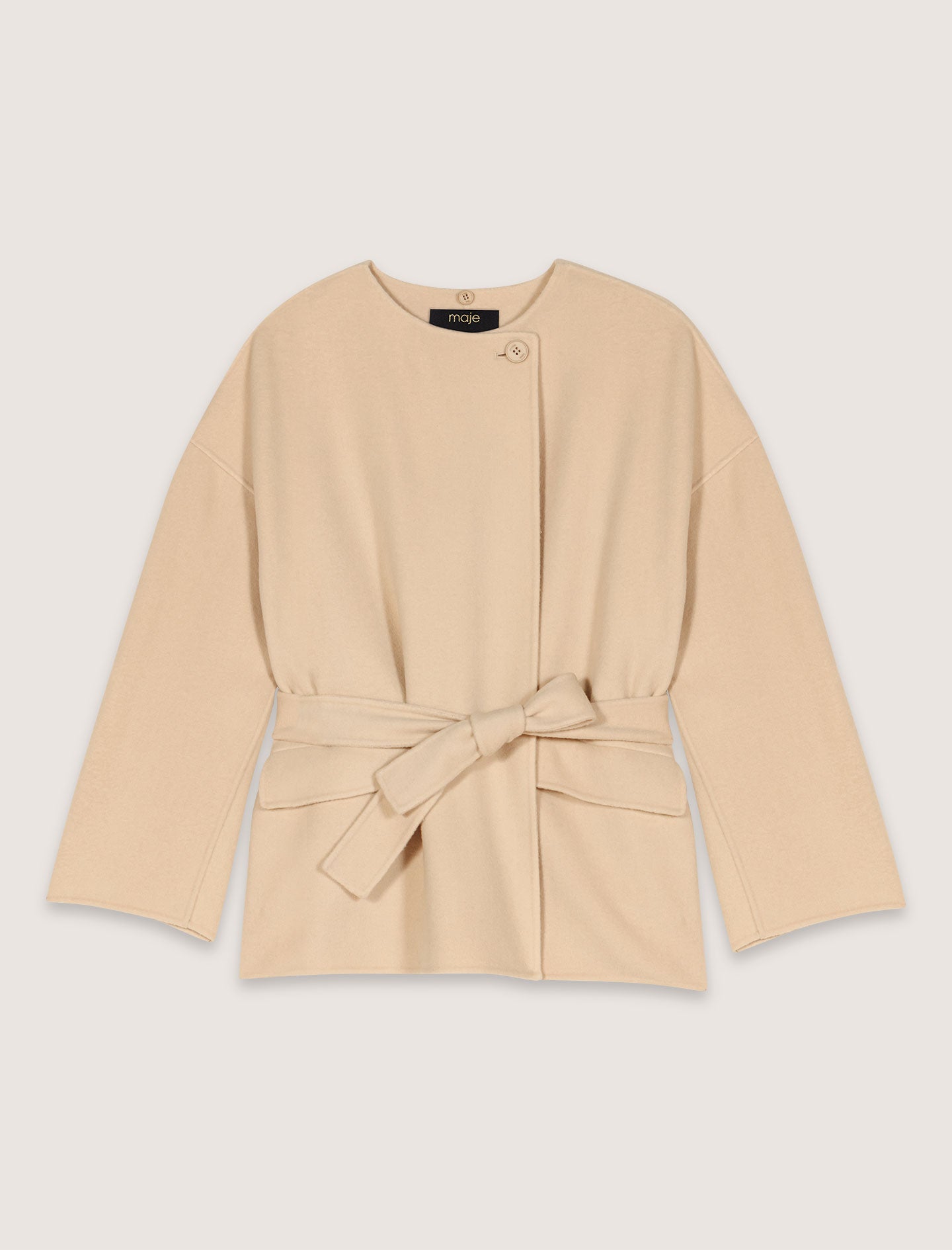 Beige Fringed Cardigan