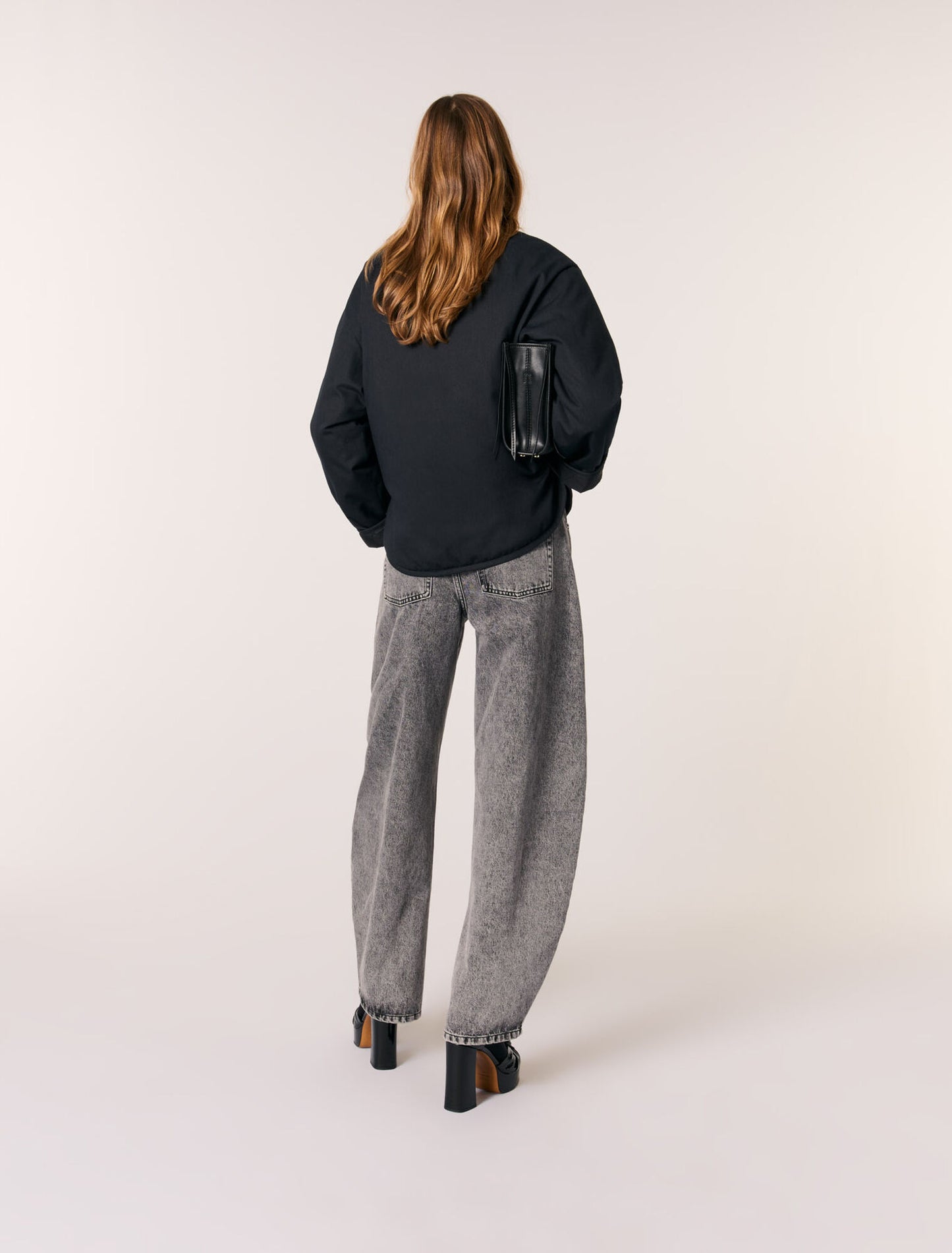 Black-Reversible quilted coat