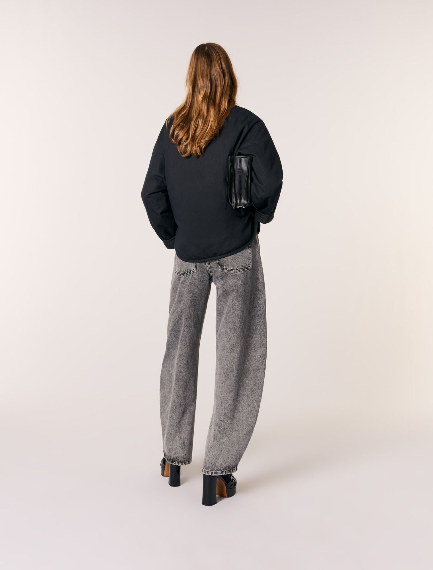 Black-Reversible quilted coat