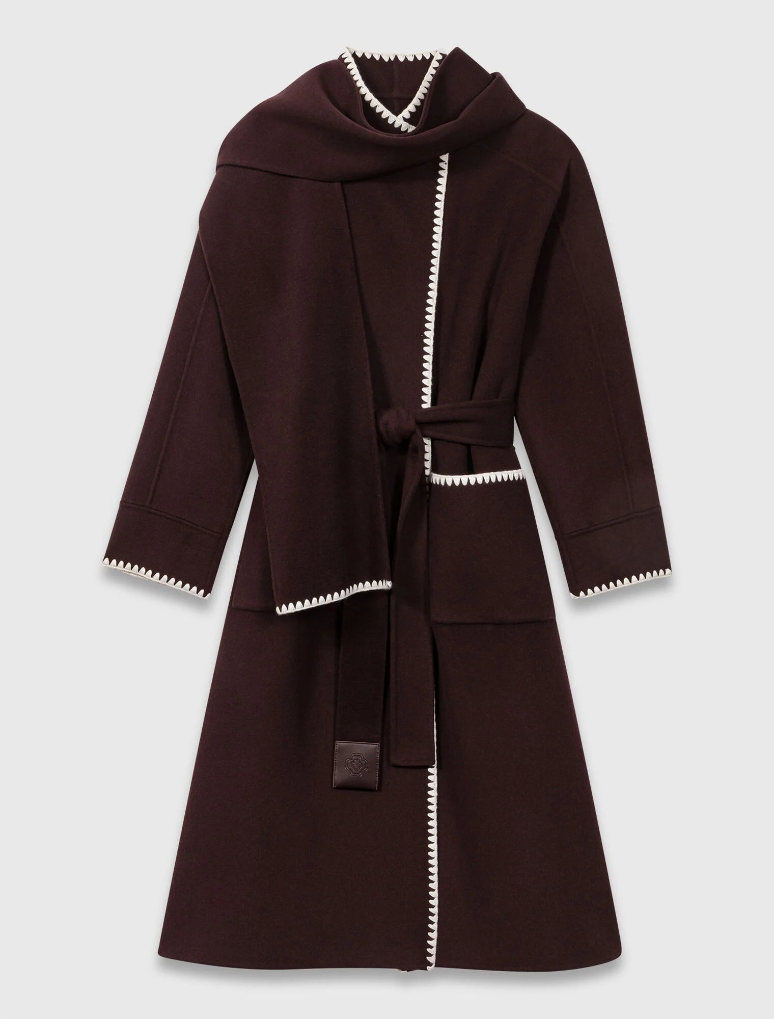 Embroidered double-faced coat
