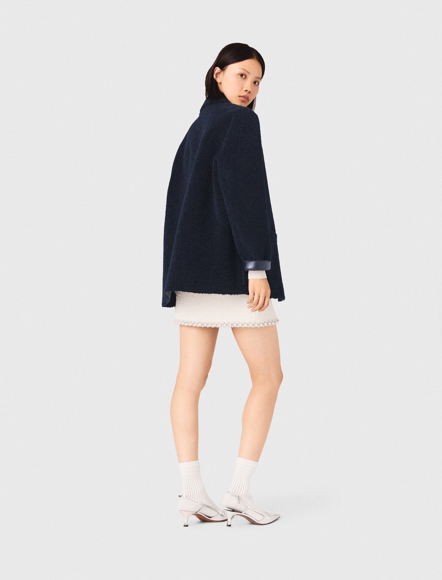 Reversible Faux Shearling NAVY