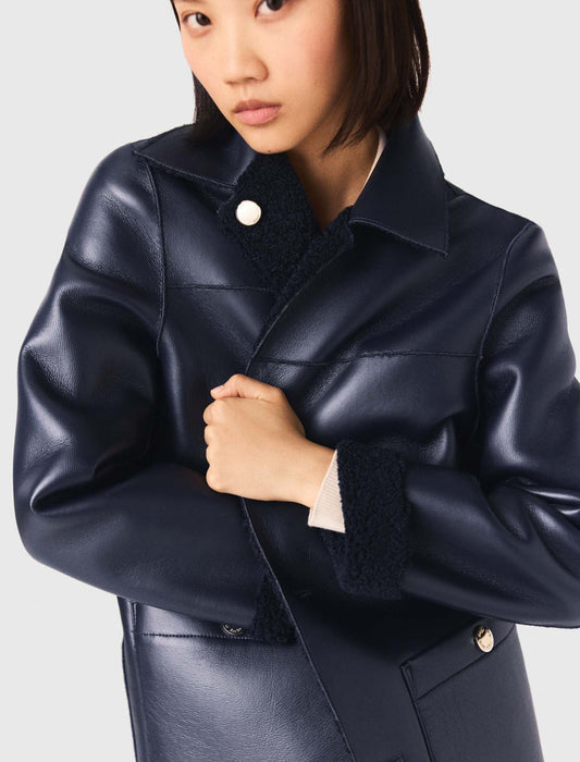 Reversible Faux Shearling NAVY