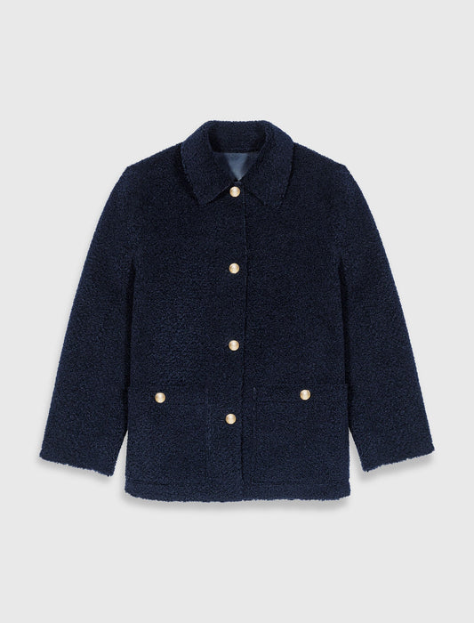 Reversible Faux Shearling NAVY