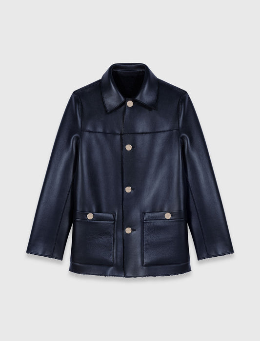 Reversible Faux Shearling NAVY