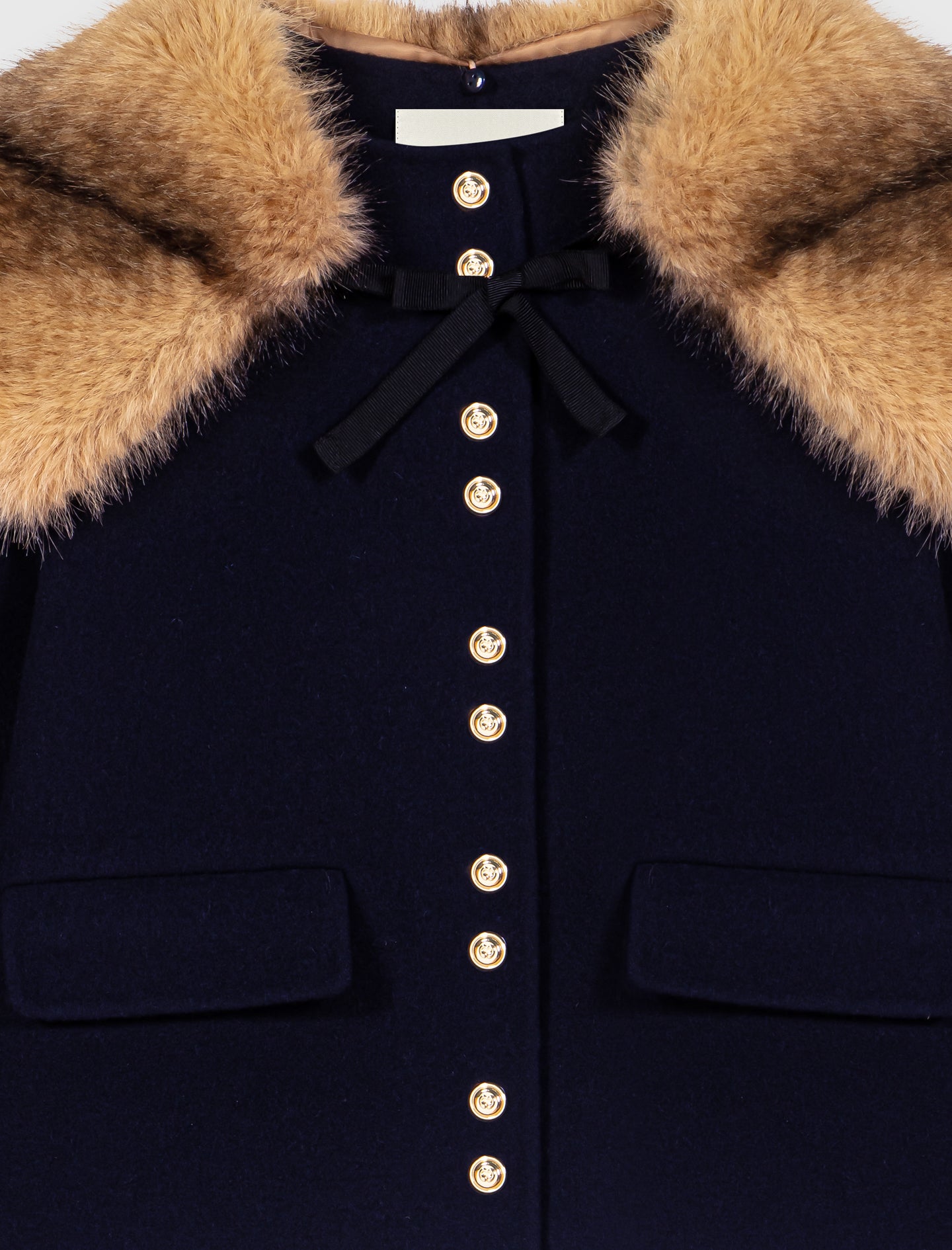 Short double-faced coat Navy