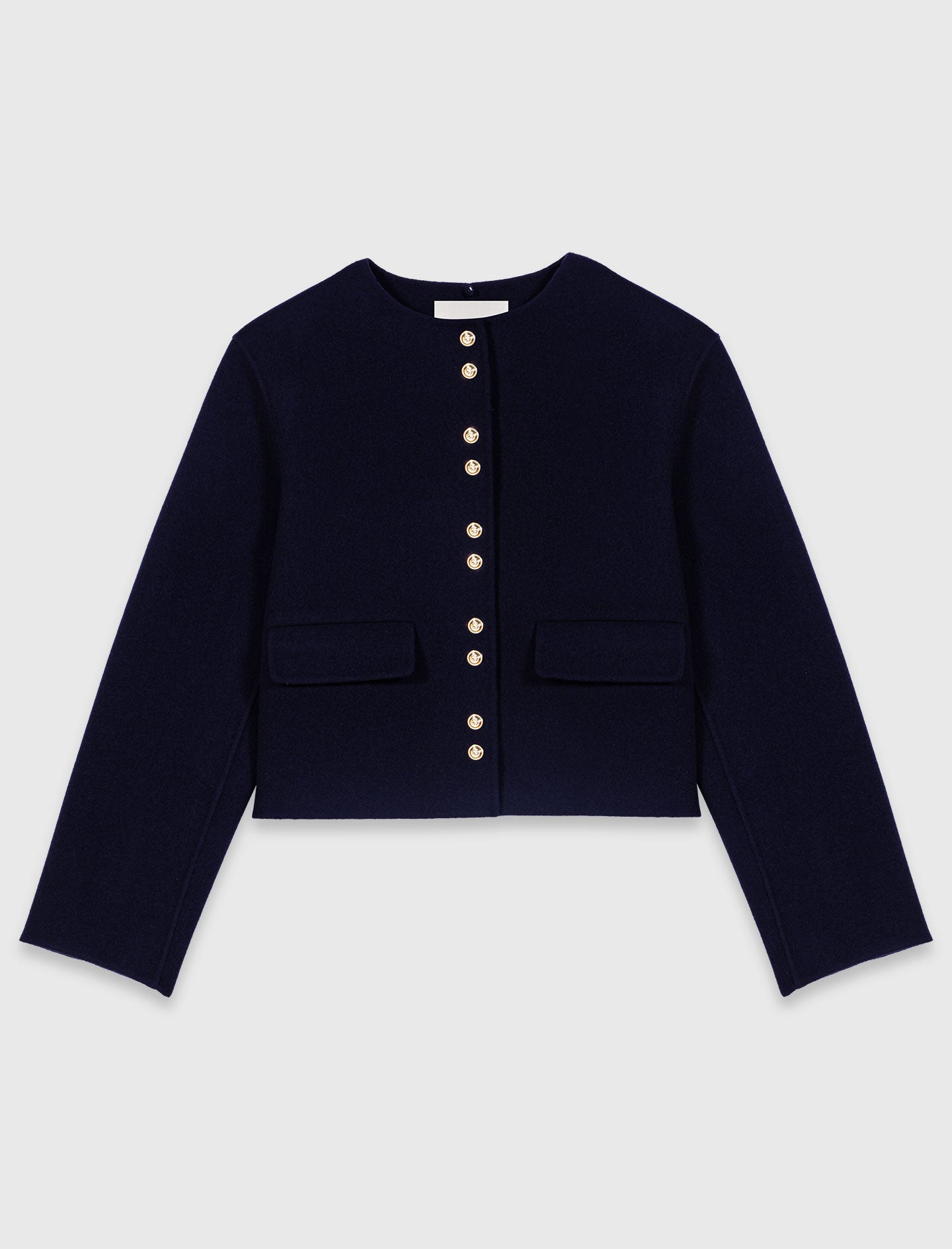 Short double-faced coat Navy