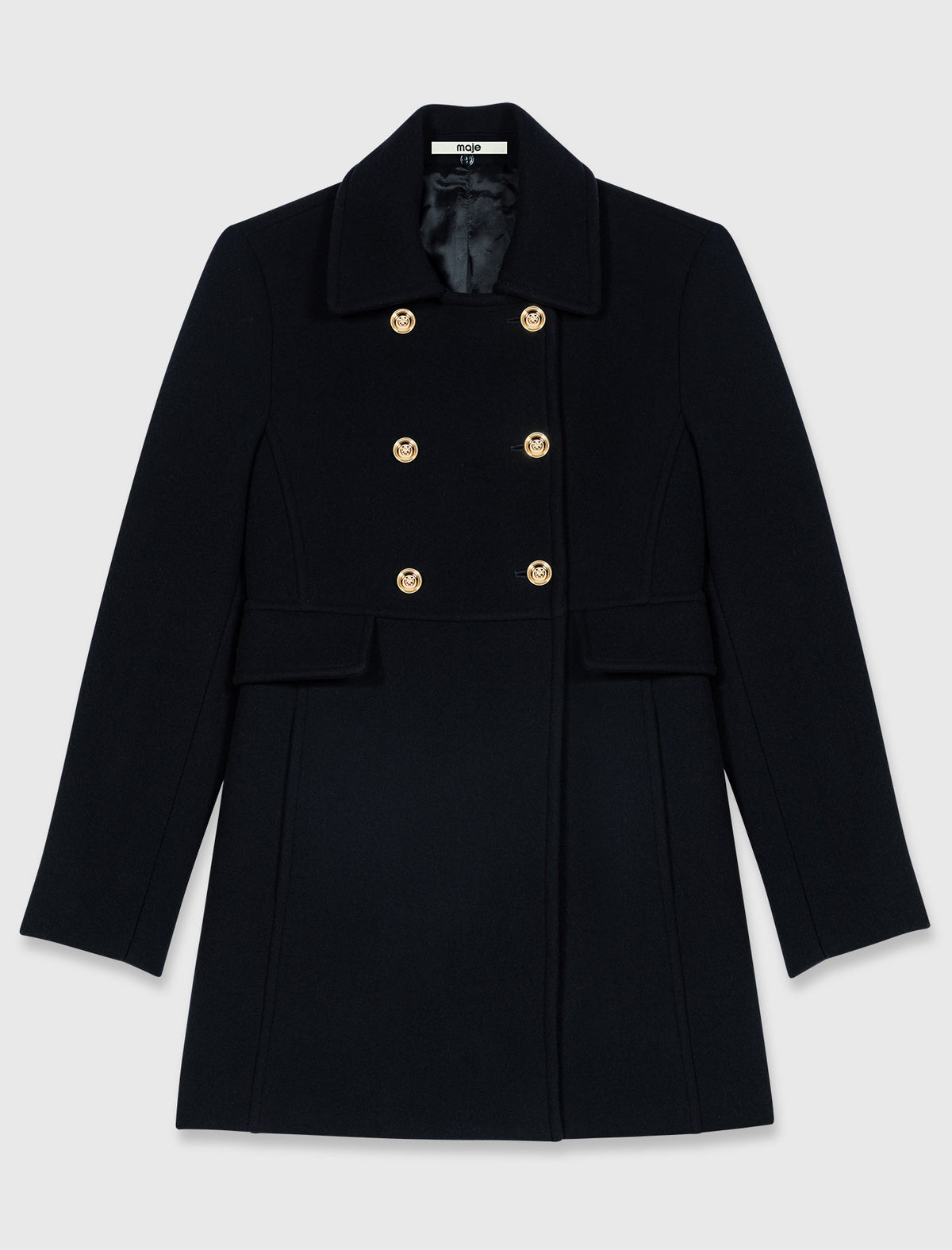 Wool blend coat Navy