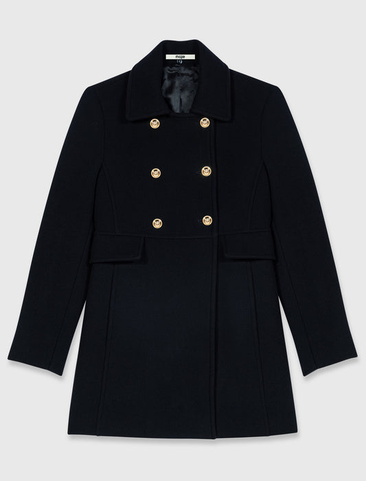 Wool blend coat Navy