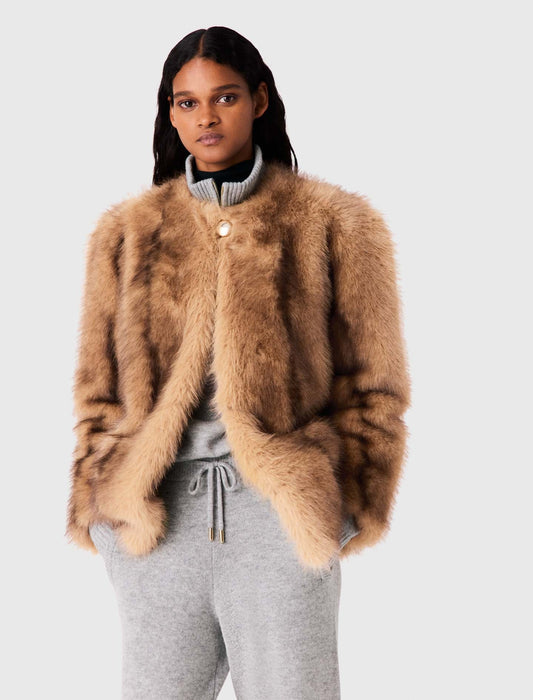 Maje Faux Fur Beige