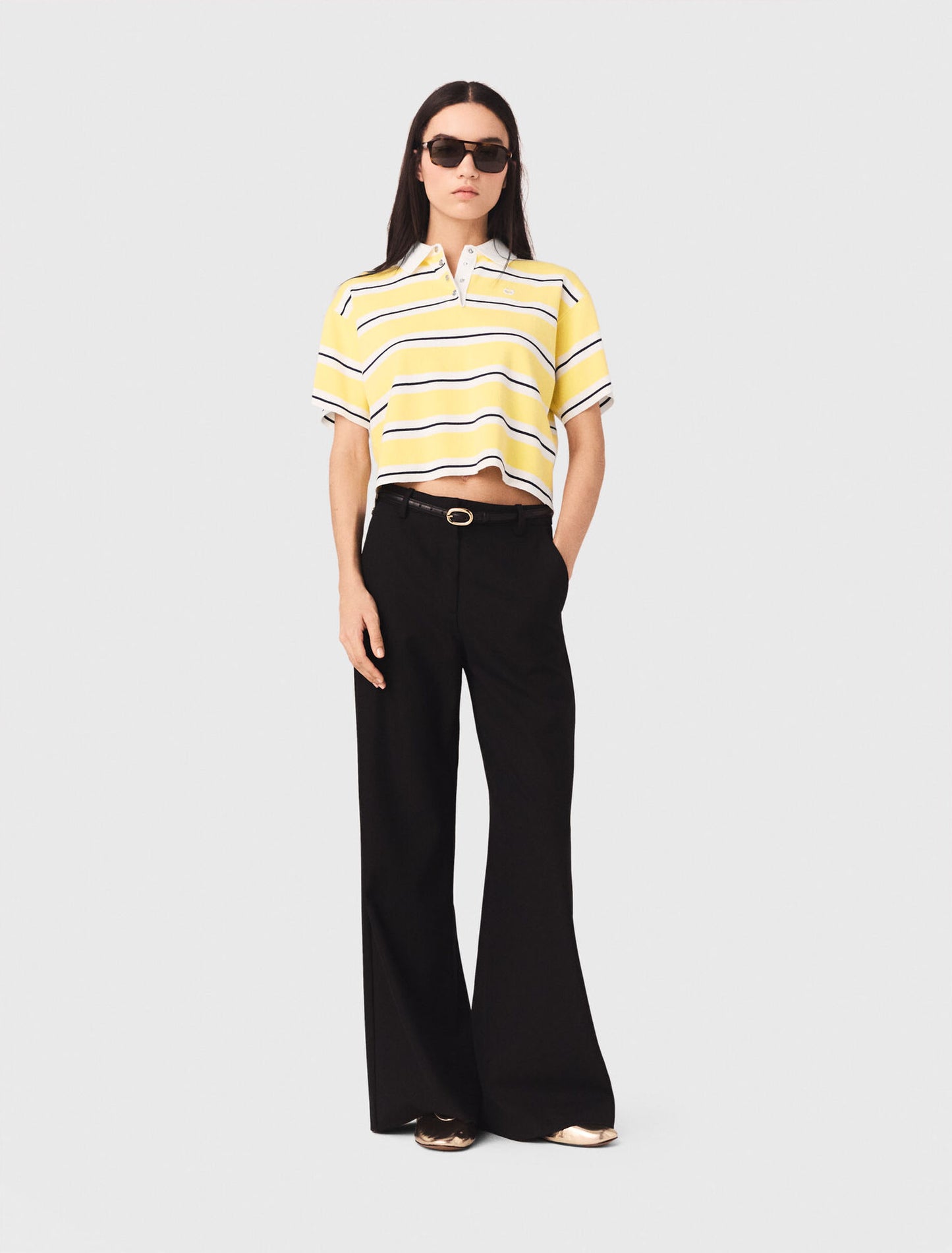 Flared trousers Black