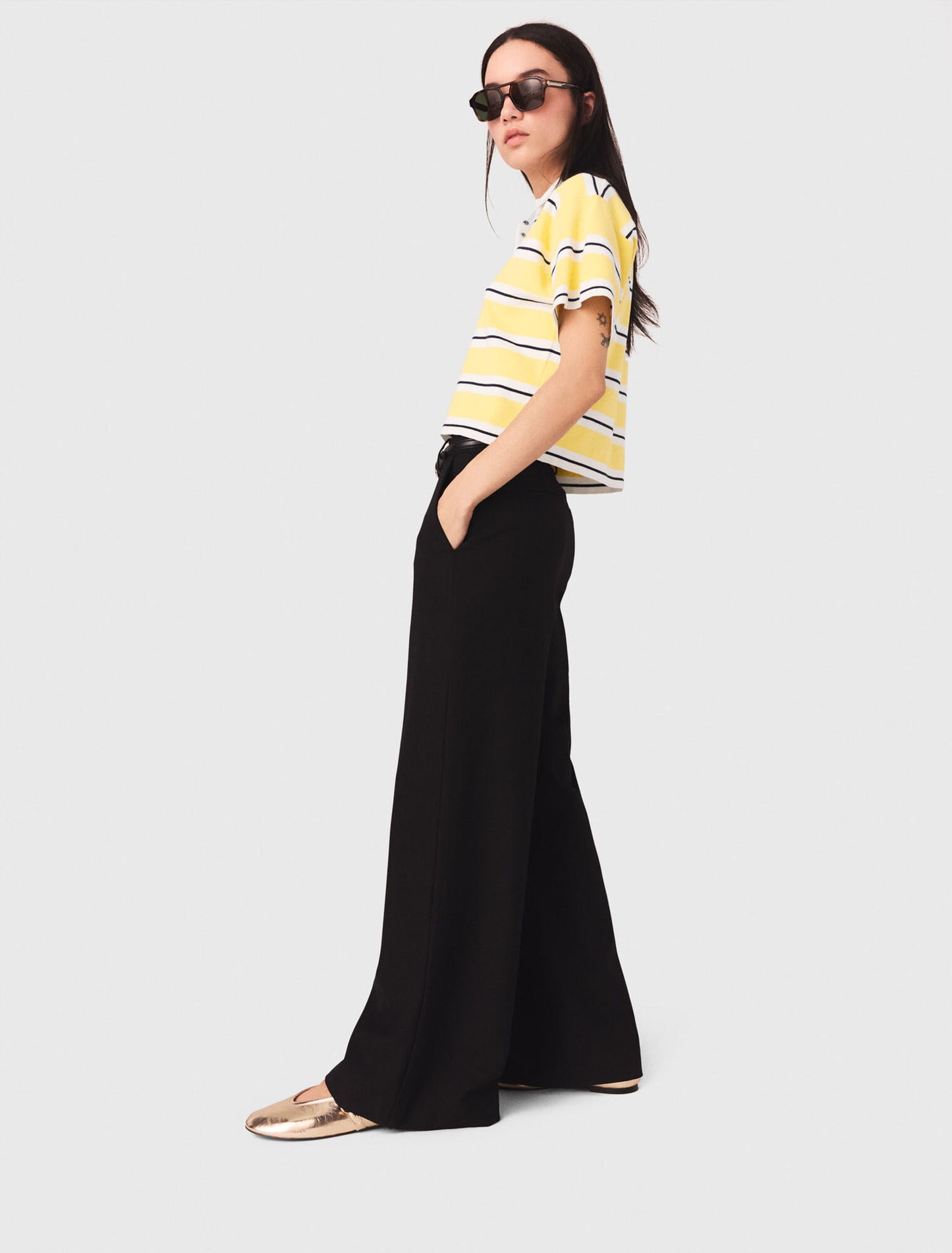 Flared trousers Black