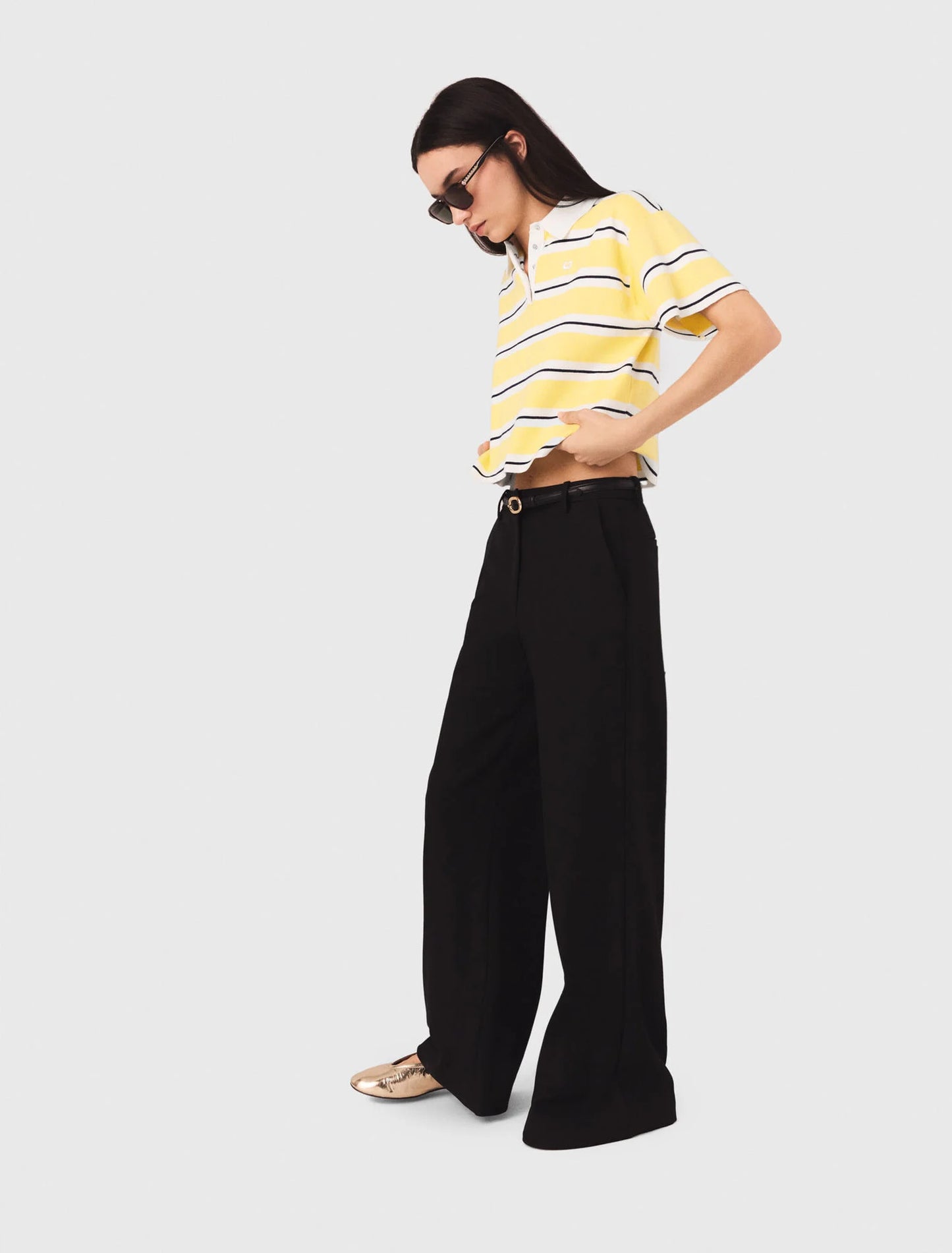 Flared trousers Black
