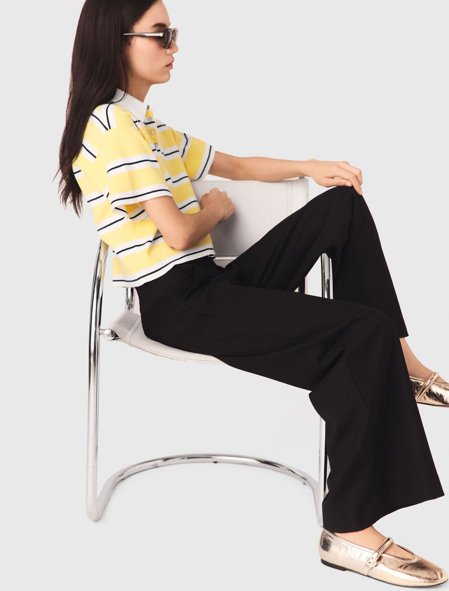 Flared trousers Black