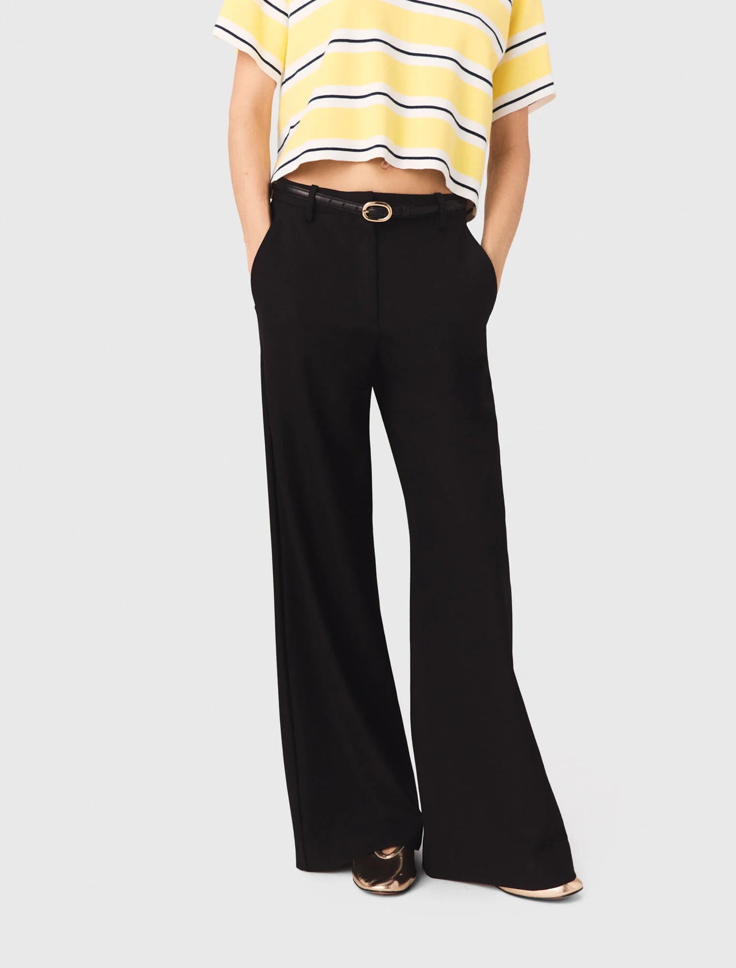 Flared trousers Black