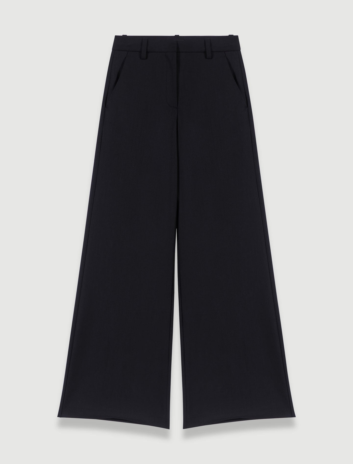 Black-flared trousers