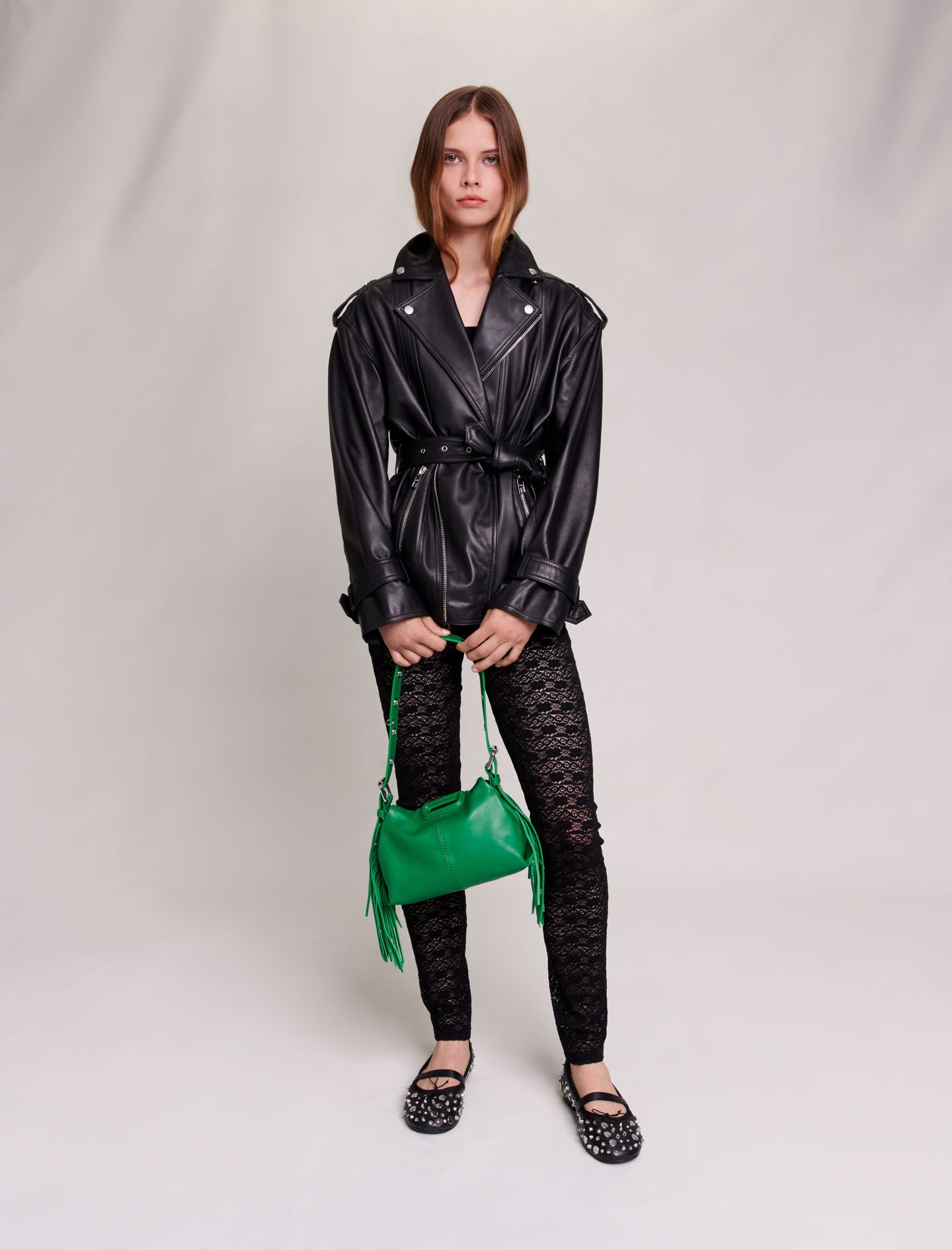 Black-featured-lace leggings