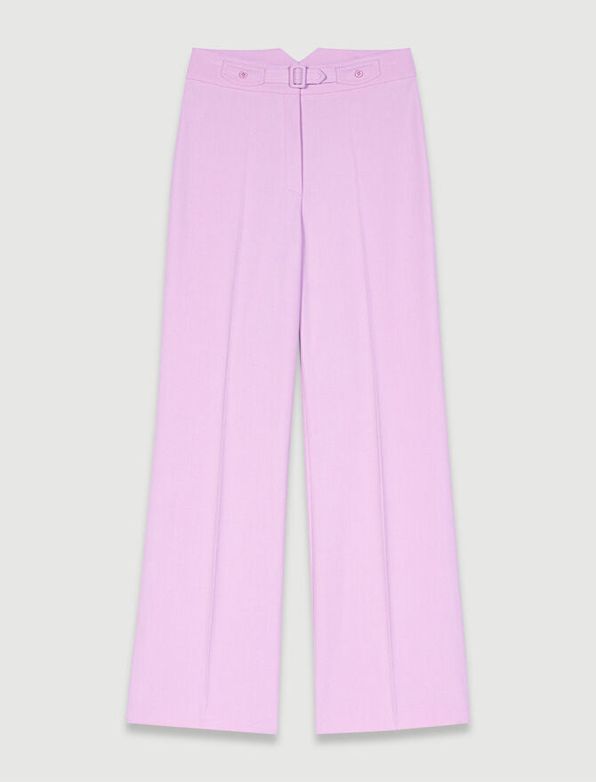 Pale Pink-Wide-leg suit trousers