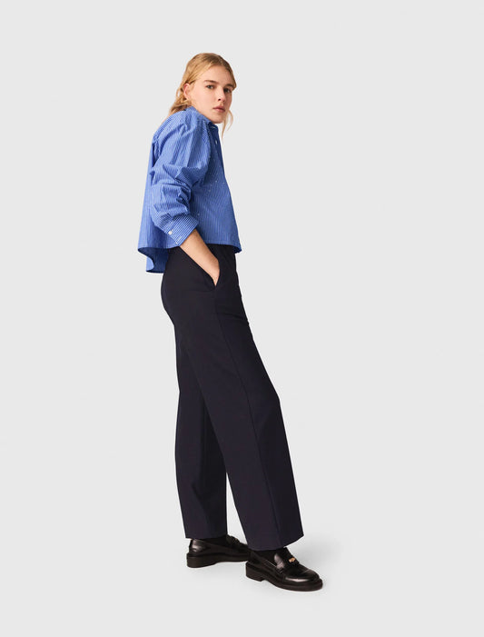 Wide-leg suit trousers Black
