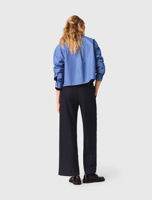 Wide-leg suit trousers Black