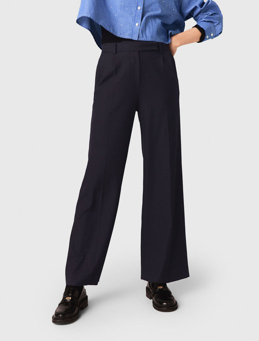 Wide-leg suit trousers Black