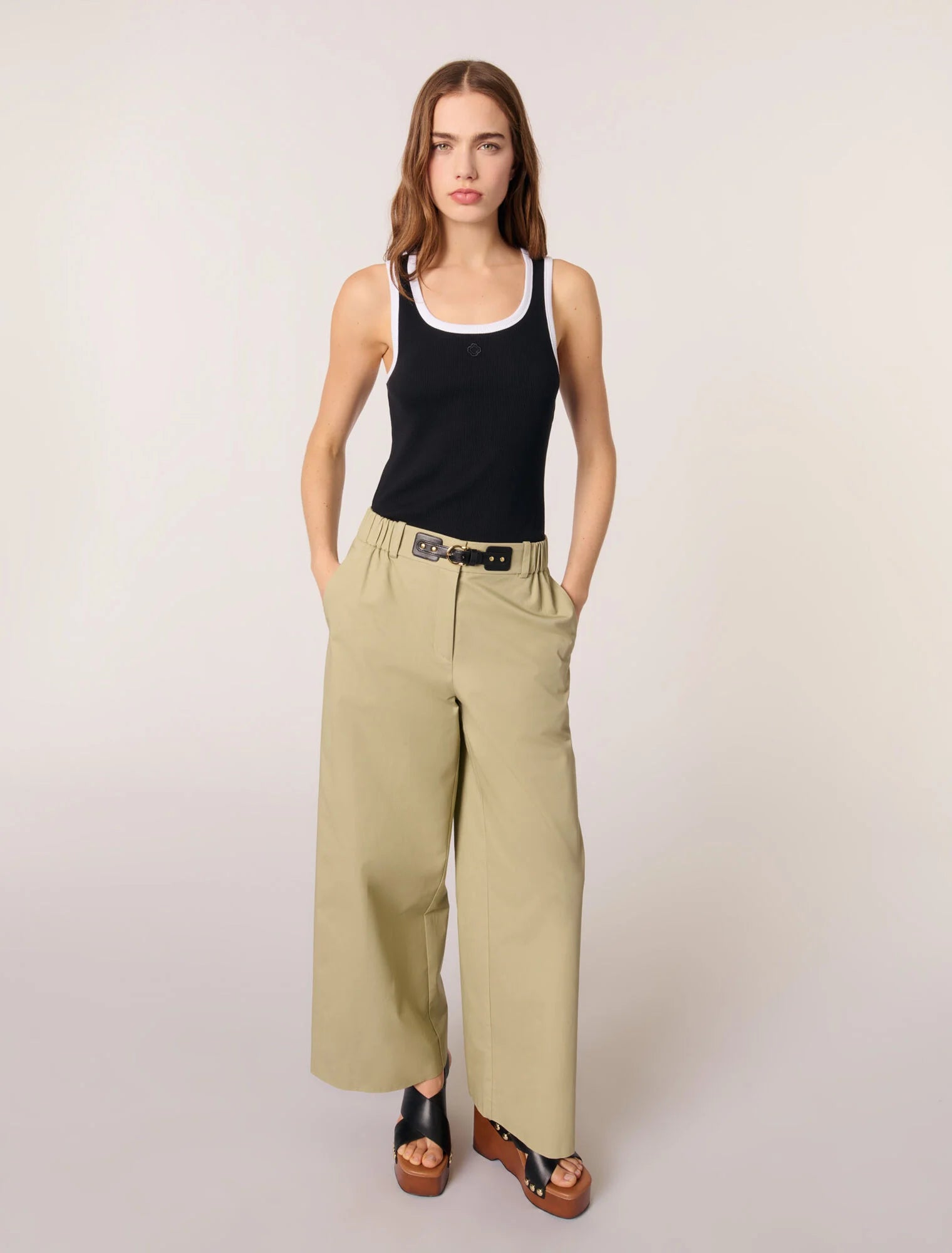Khaki-Cargo Trousers