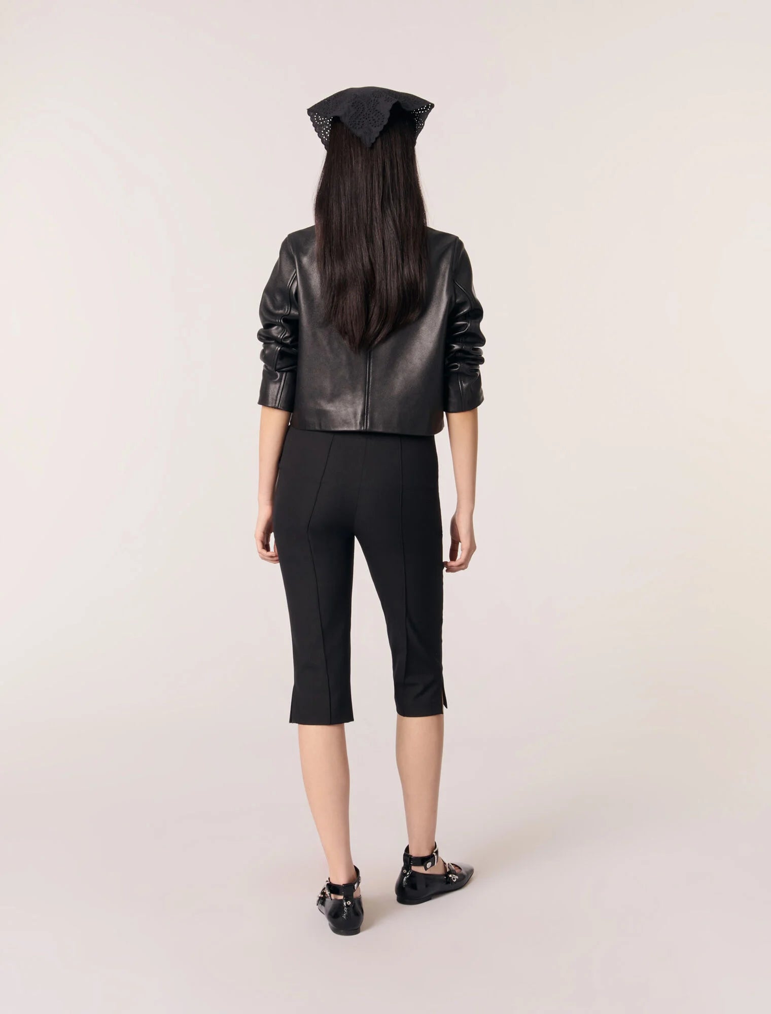 Black-Capri Suit Trousers