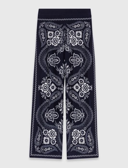 Flowing paisley print trousers
