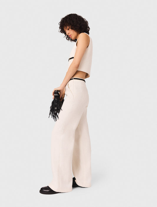 Tweed-effect trousers
