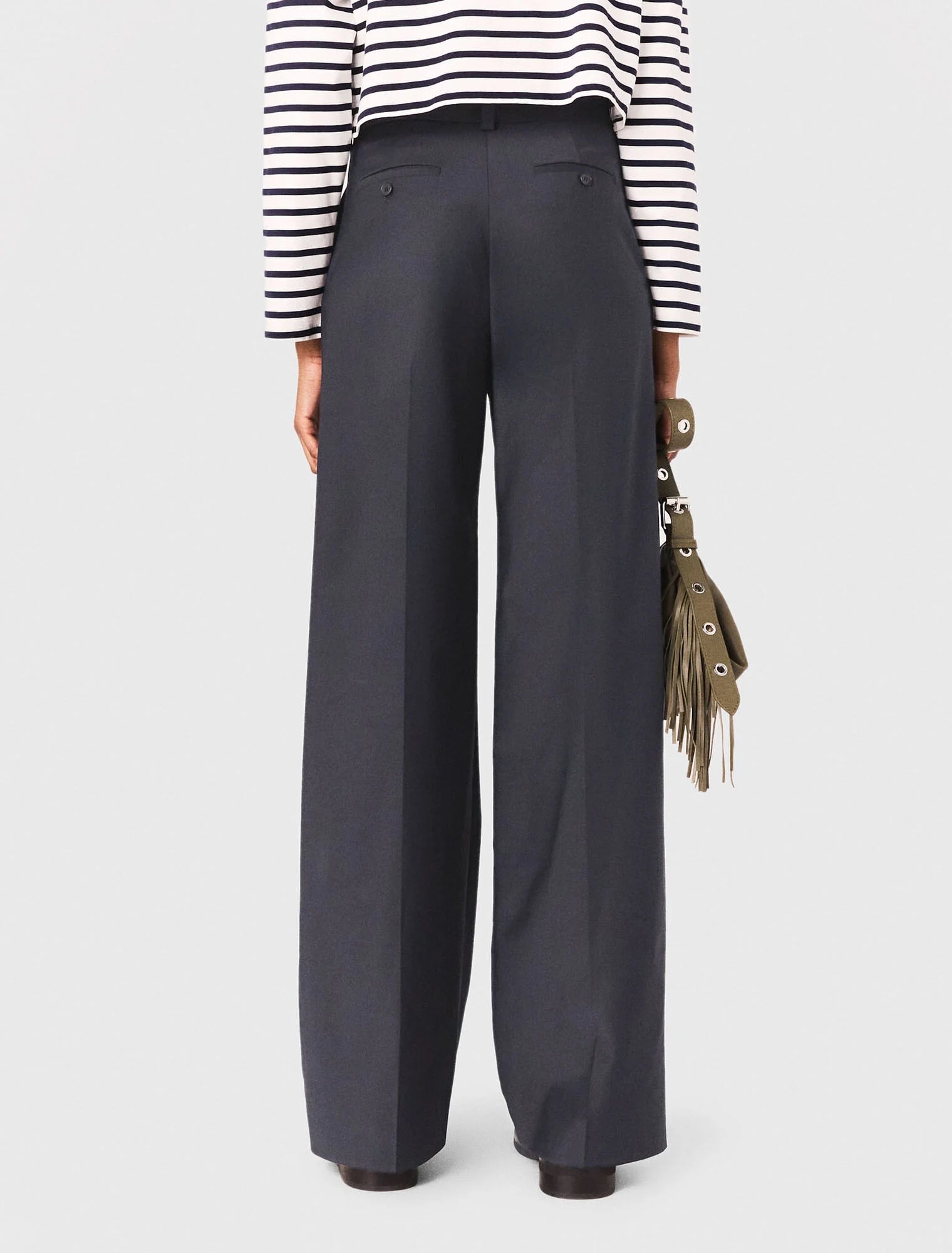 Suit trousers with chain detail