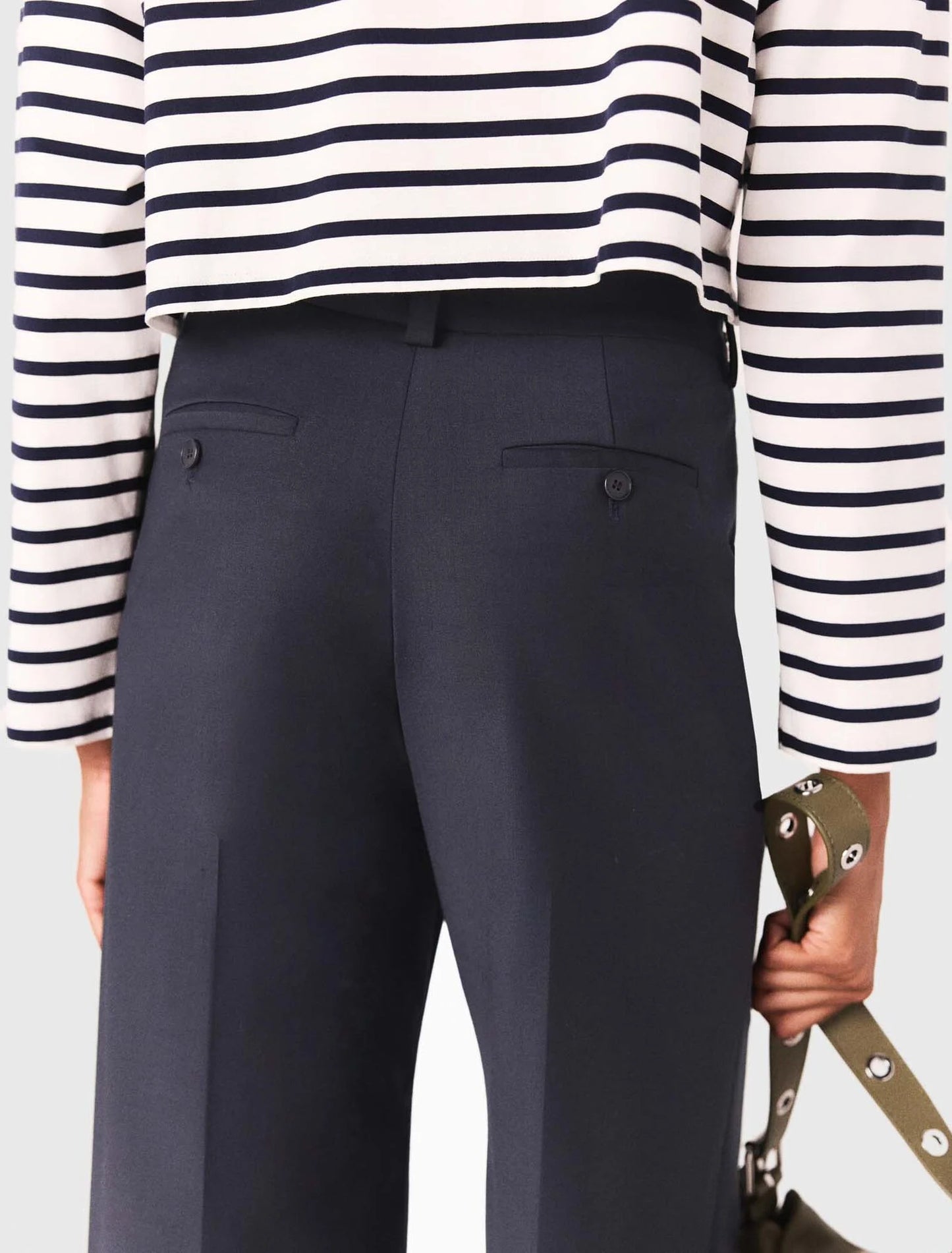 Suit trousers with chain detail