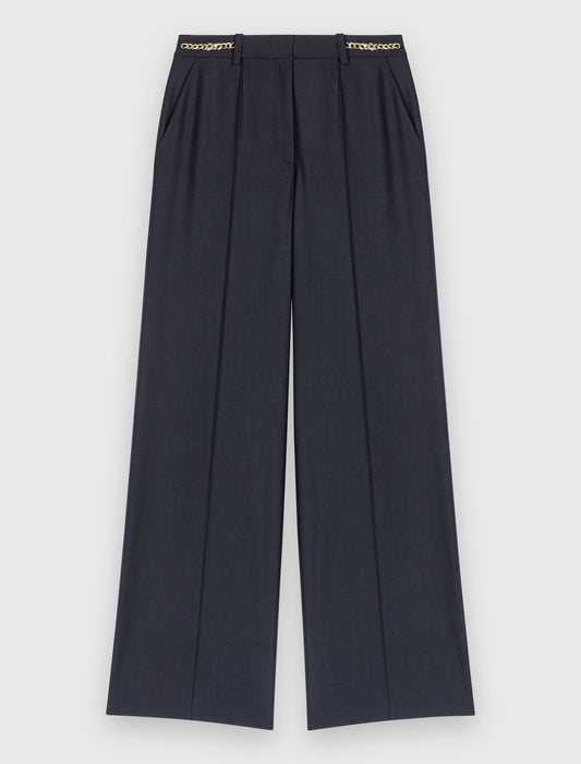 Suit trousers with chain detail