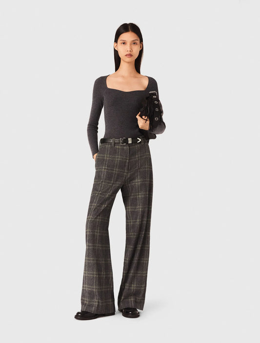 Checked suit trousers