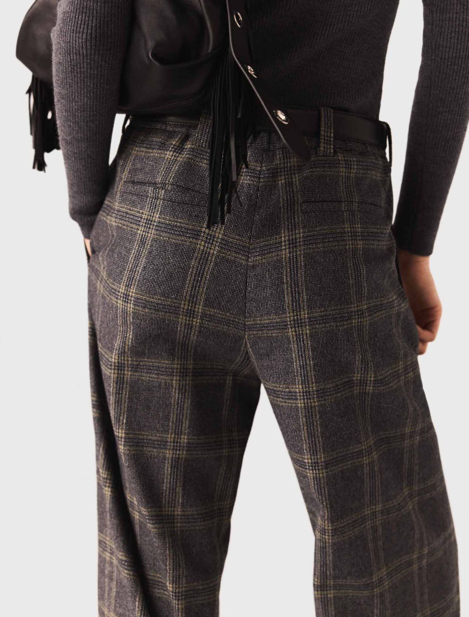 Checked suit trousers