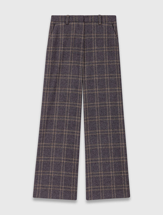 Checked suit trousers