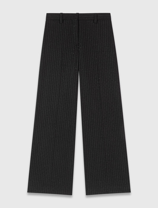 Rhinestone suit trousers Black