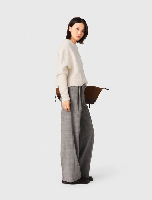 Checked Suit Trousers Grey