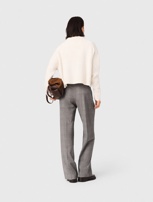 Checked Suit Trousers Grey