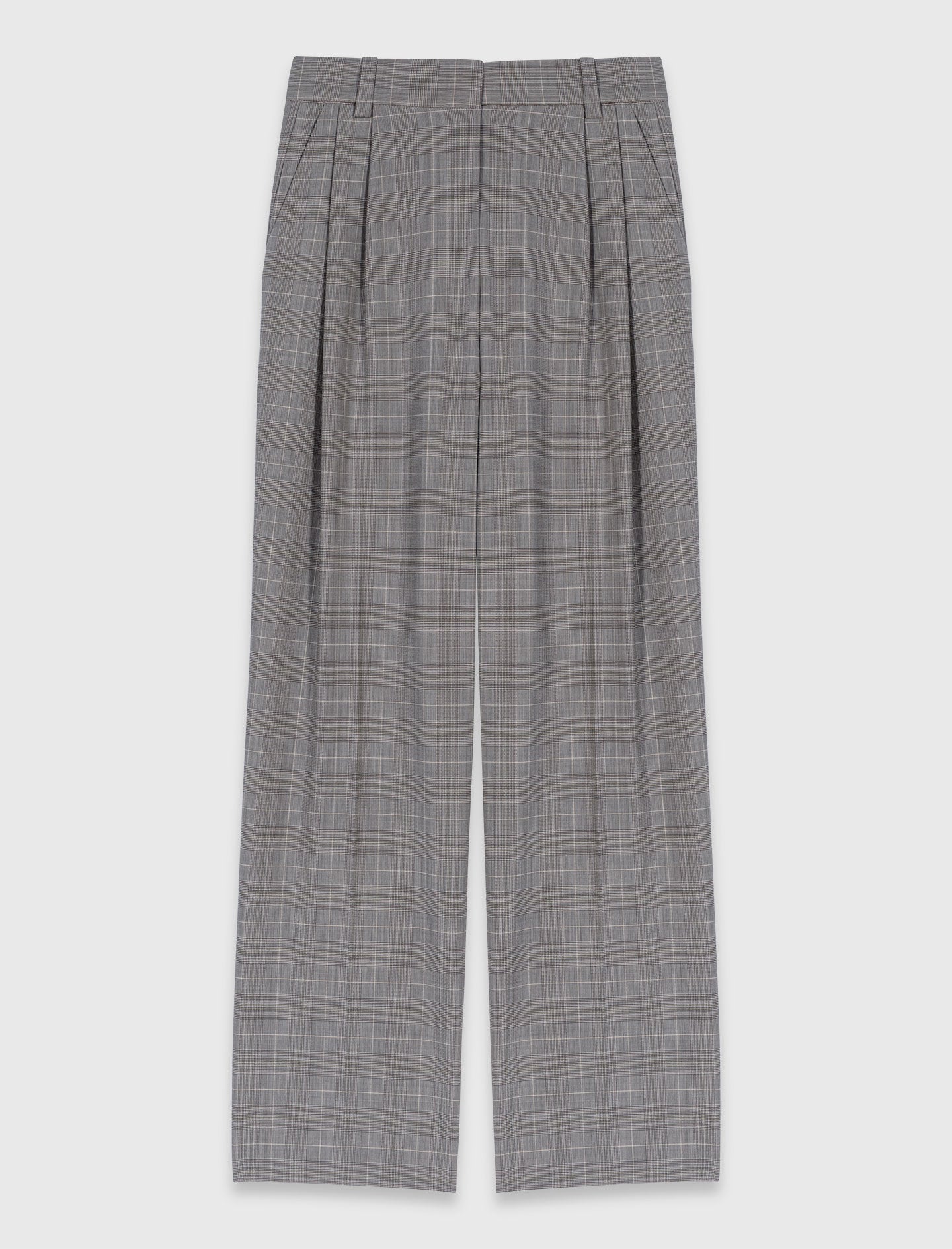 Checked Suit Trousers Grey