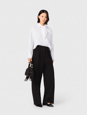 Balloon Suit Trousers BLACK