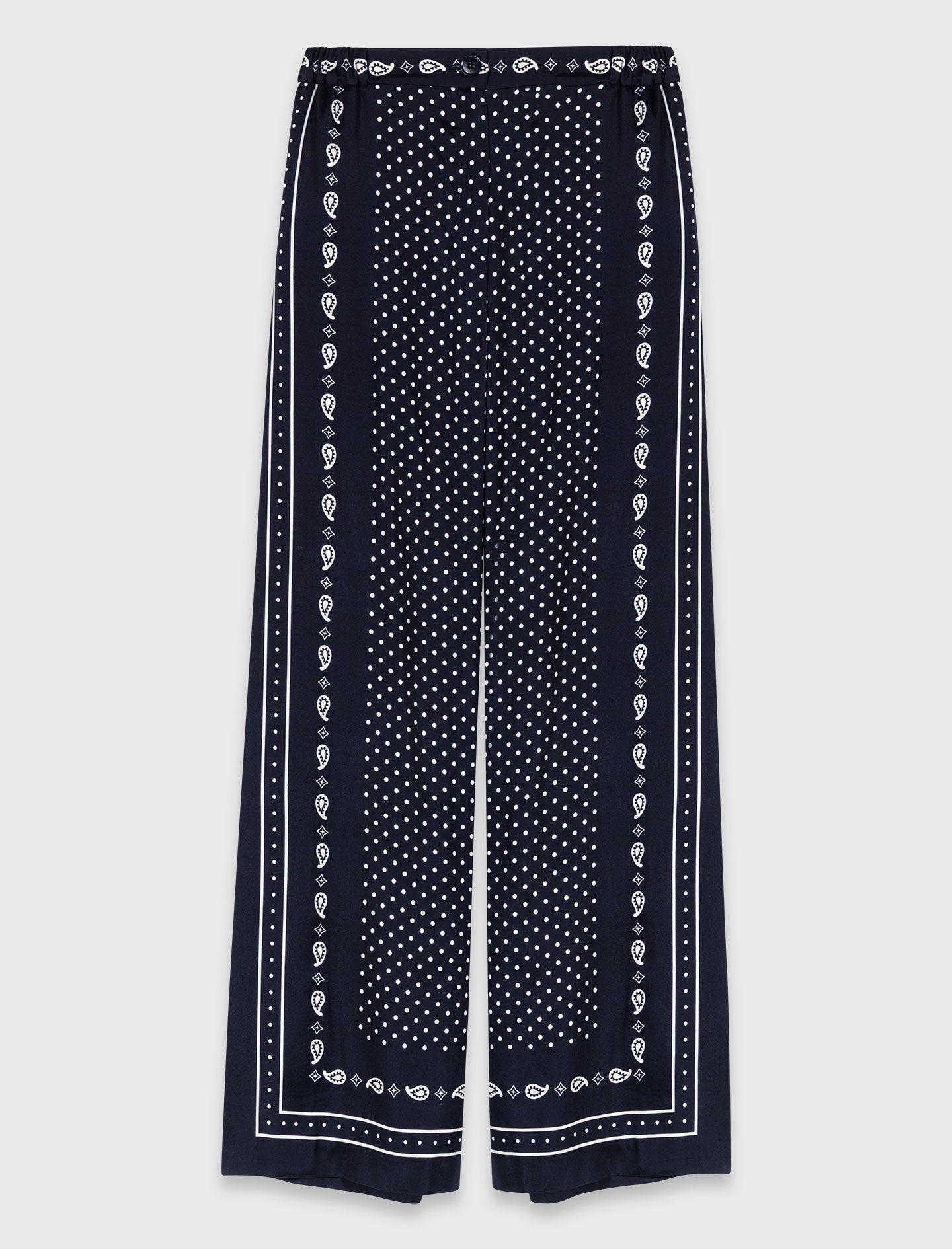 Printed Fluid Trousers NAVY