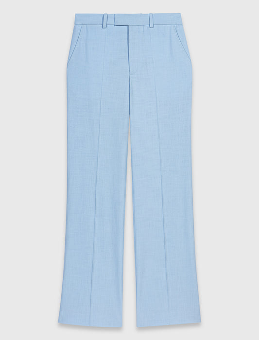 Suit Trousers With Pleats Blue Sky