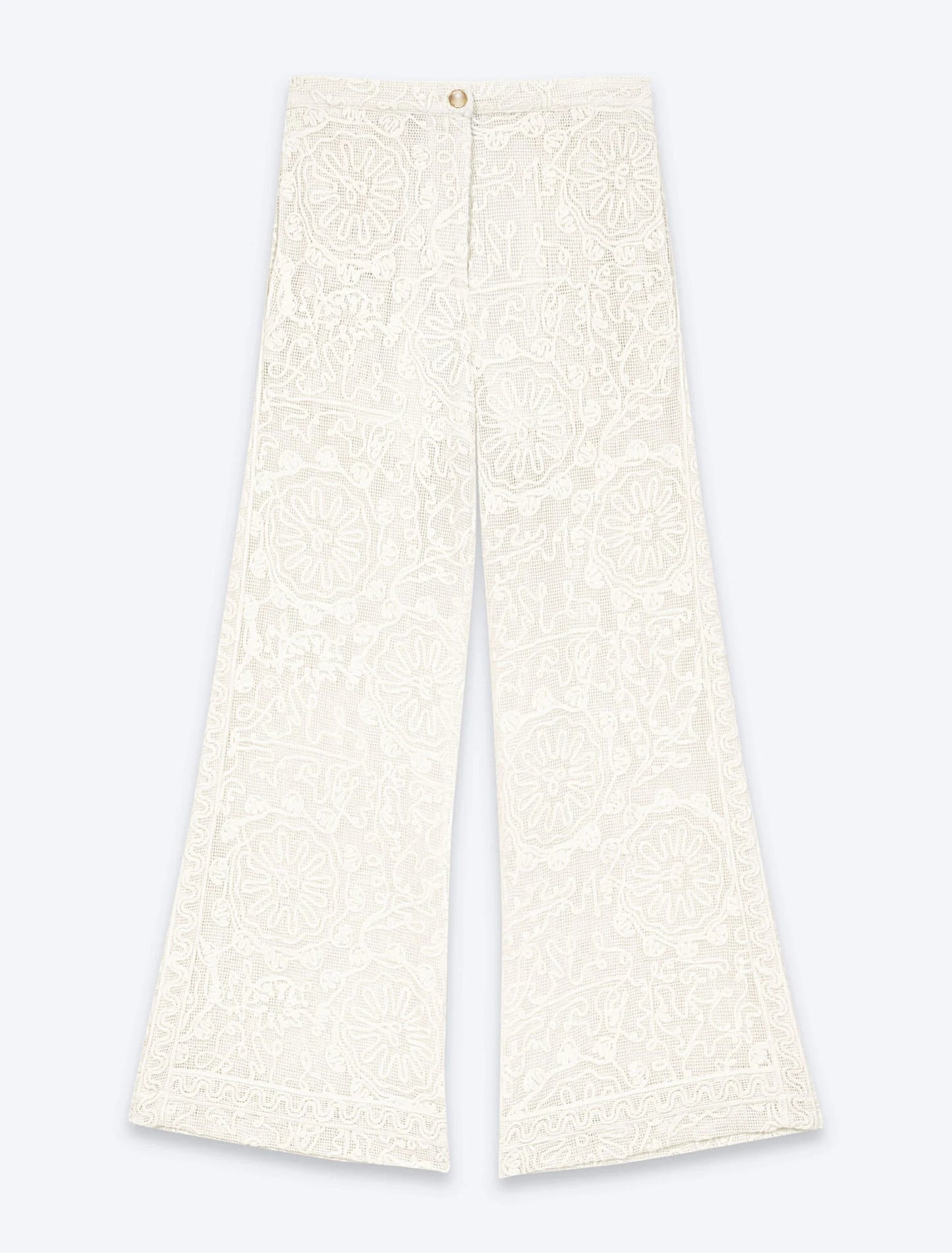 Guipure Lace Trousers Ecru