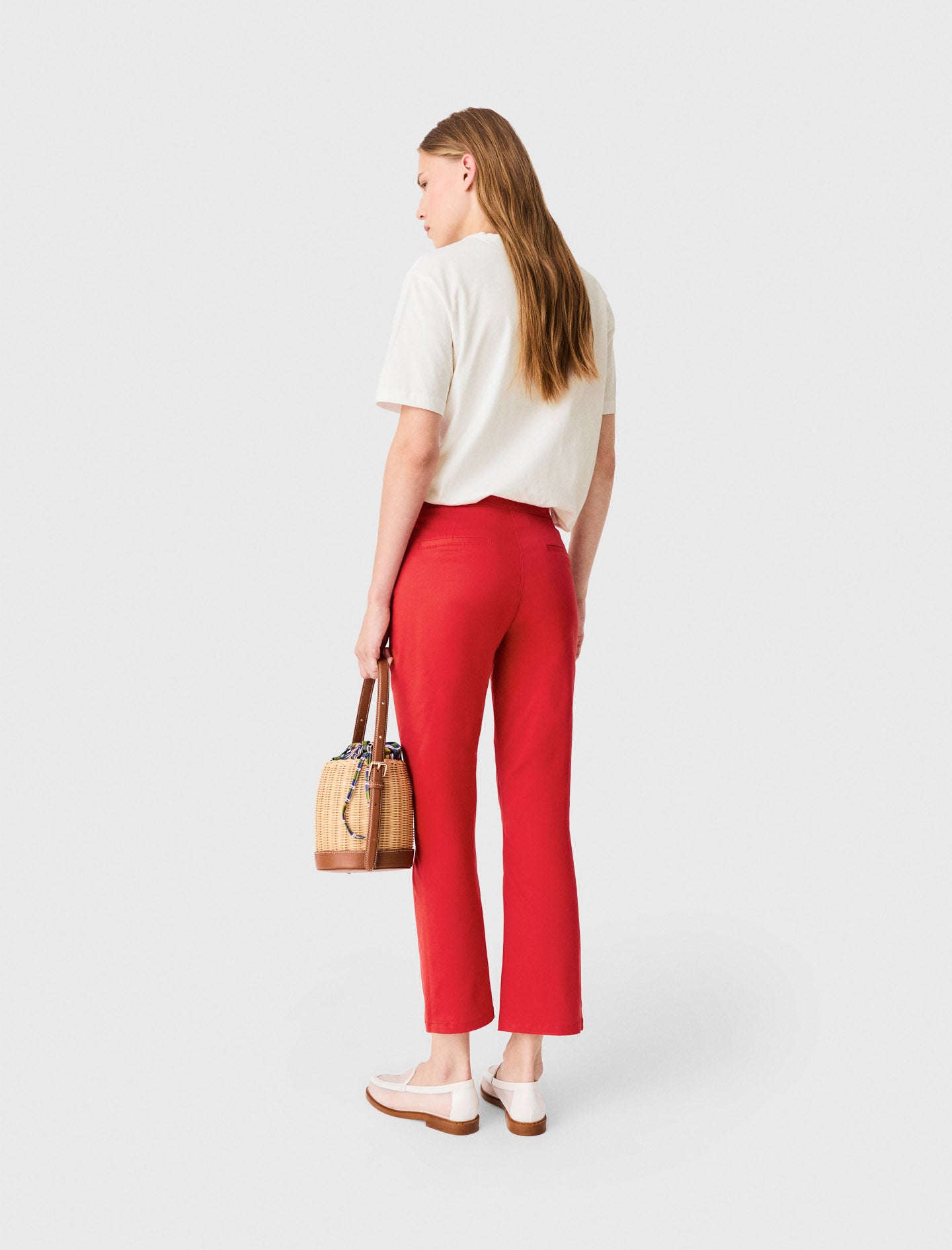Cotton Capri trousers Red