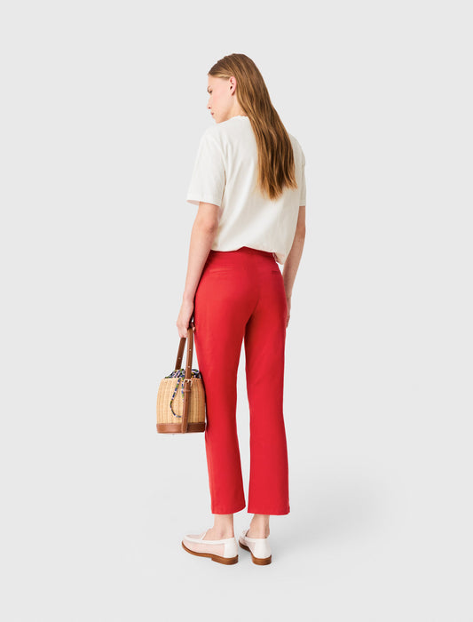Cotton Capri trousers Red